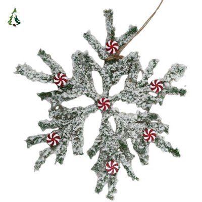 Corona flocada blanca