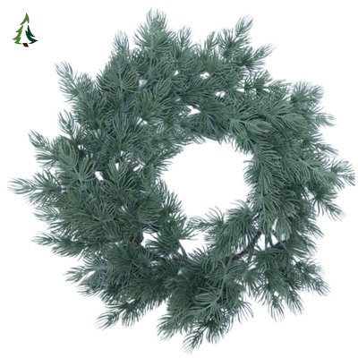 Рождественский венок из пряжи