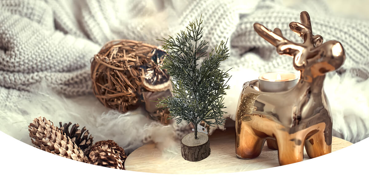 Petit sapin de Noël floqué Petit sapin de Noël floqué