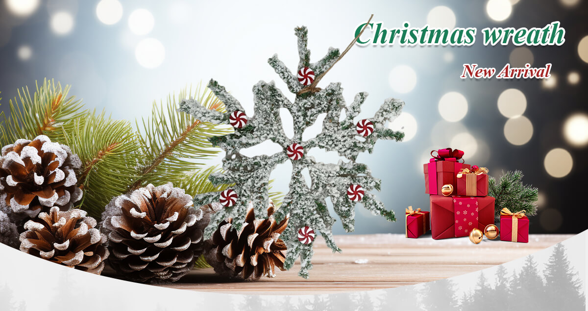 Couronne floquée blanche