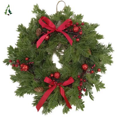 Corona con cinta roja