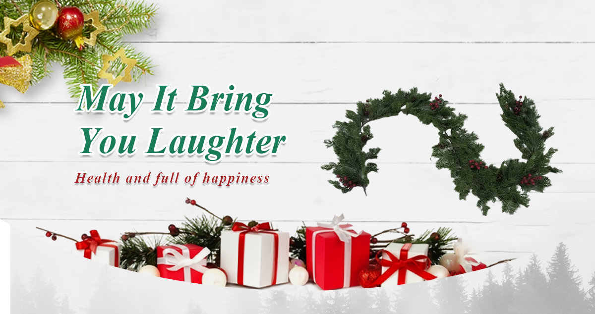 Guirnalda artificial al aire libre