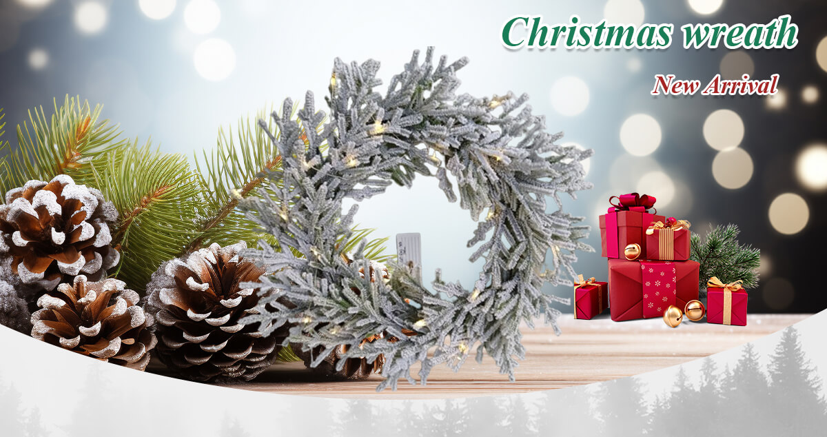 Couronne de Noël blanche