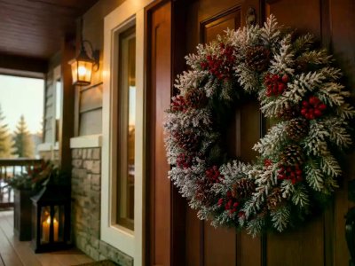 Choose a China Large Christmas Wreath Under Cover