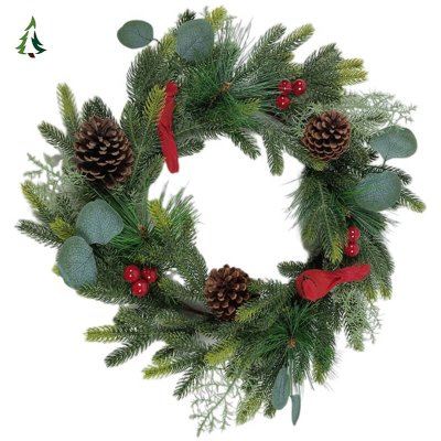 Corona navideña multicolor