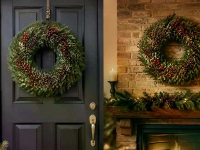 Stop Merging Door And Mantel Wreath Lighting Reviews