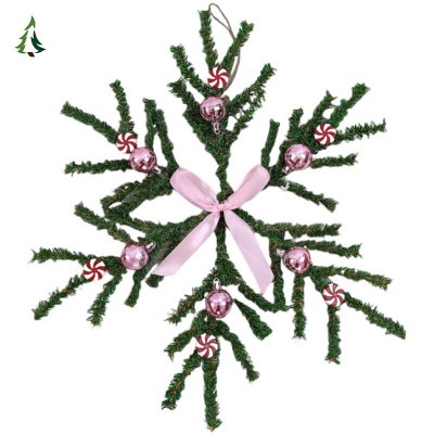 Coronas navideñas para ventanas con cinta