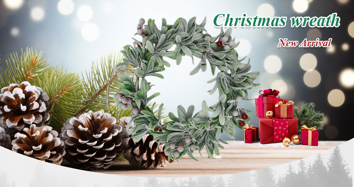 Corona de cedro artificial