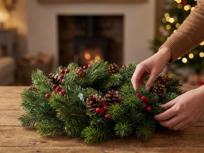 Make Any Handmade Christmas Wreath Look Full Again Fast