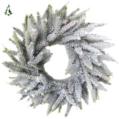 Corona navideña de muñeco de nieve