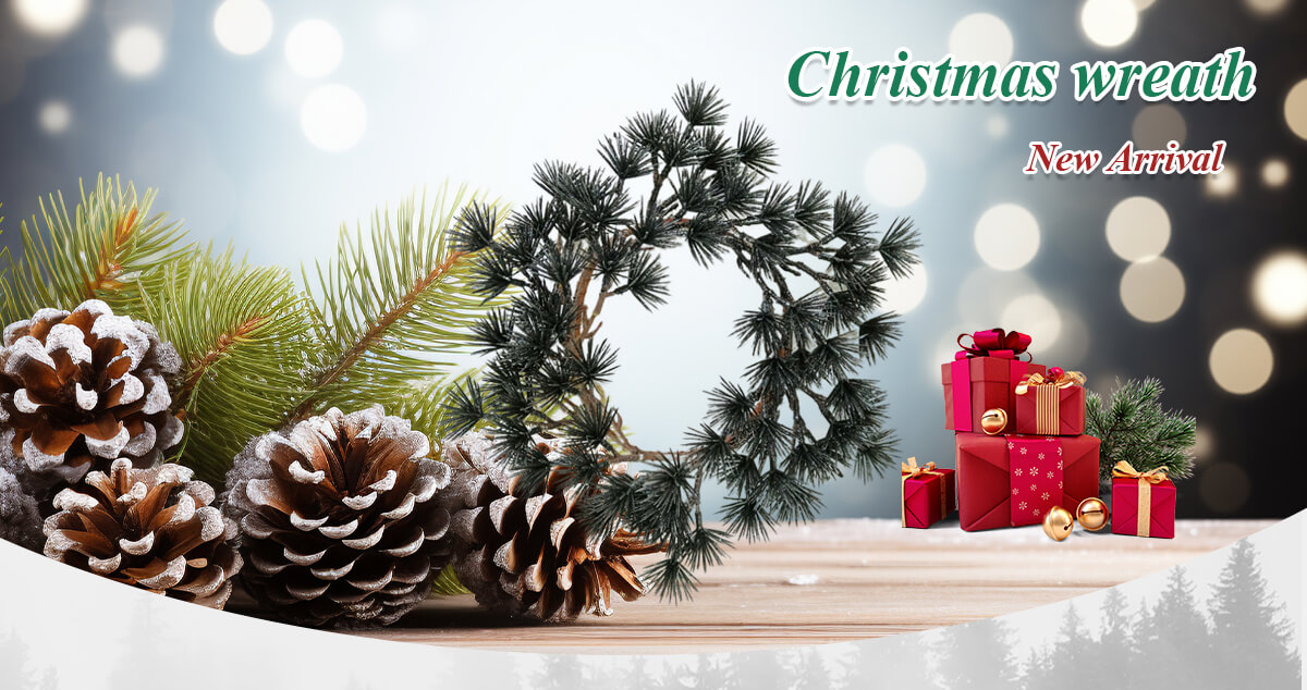 Couronnes de porte de Noël artificielles