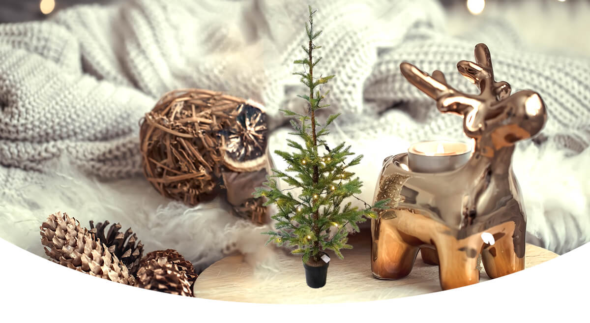 Arbre de Noël d'intérieur pré-éclairé Arbre de Noël d'intérieur pré-éclairé