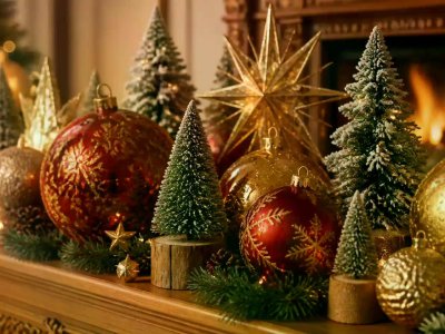Keep Mantel Trees Small in Oversized Ornament Programs